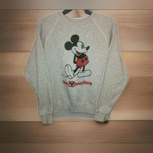 Disney Parks Walt Disney World Mickey Mouse Heather Gray Sweatshirt Medium